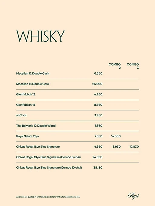Signature menu 5