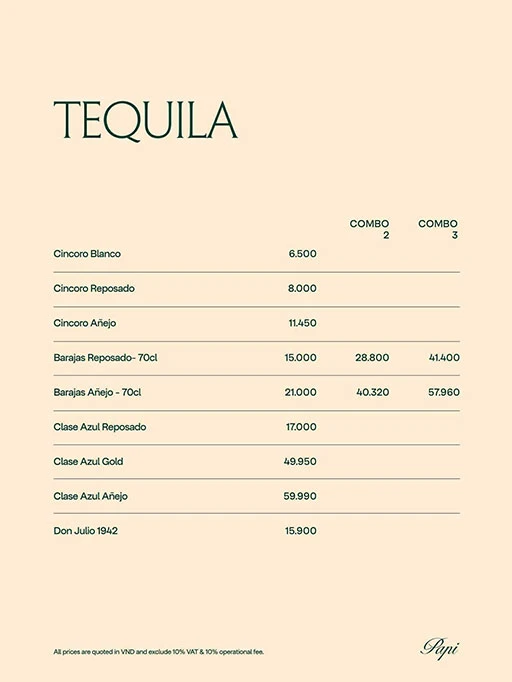 Signature menu 6