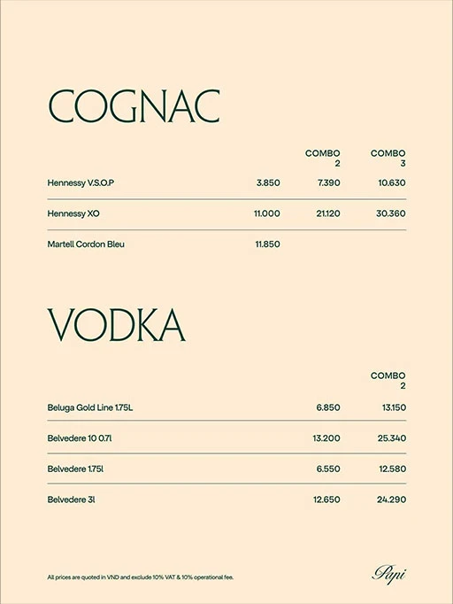 Signature menu 10